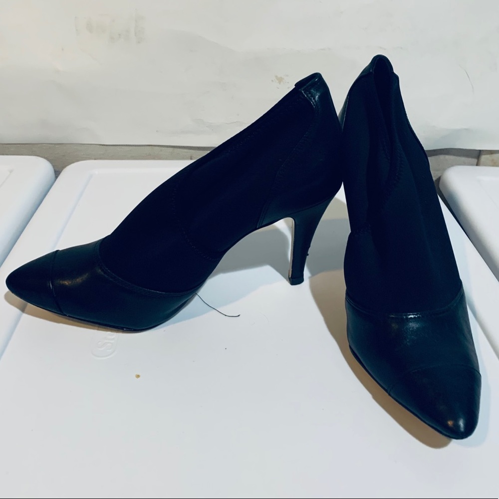 BCBG Generation Black Neopreen & Leather Heels